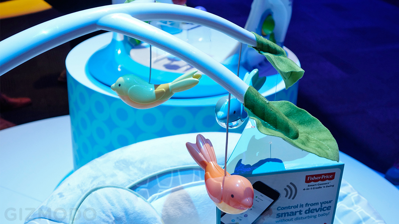 Illustration for article titled This Cradle Lets You Remotely Rock Your Baby To Sleep From Your Phone